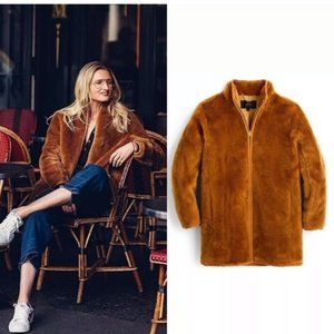 J.Crew Zip-up plush teddy fleece coat